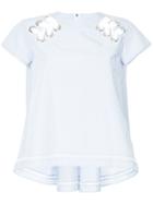 Sacai Lace-up Detail T-shirt - Blue