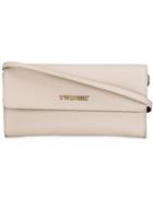 Twin-set Logo Plaque Crossbody Bag, Nude/neutrals, Leather/polyester