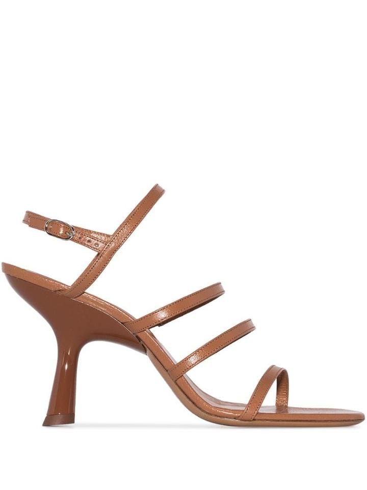 Simon Miller Sculptural Strappy 90mm Sandals - Brown