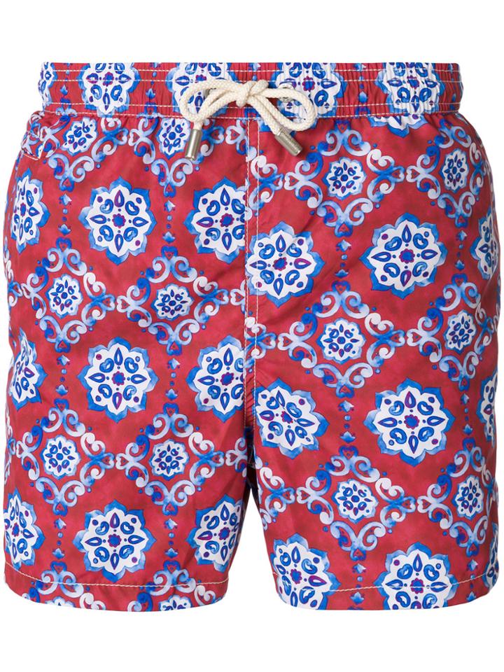 Mc2 Saint Barth Print Swim Shorts - Red