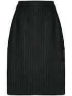 Yves Saint Laurent Vintage 1990 Pinstriped Skirt - Black