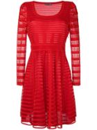 Alexander Mcqueen Short Striped Dress - Red