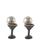 Begüm Khan Embellished Cocktail Glass Cufflinks - Black