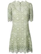 Ermanno Scervino Flared Embroidered Dress - Green