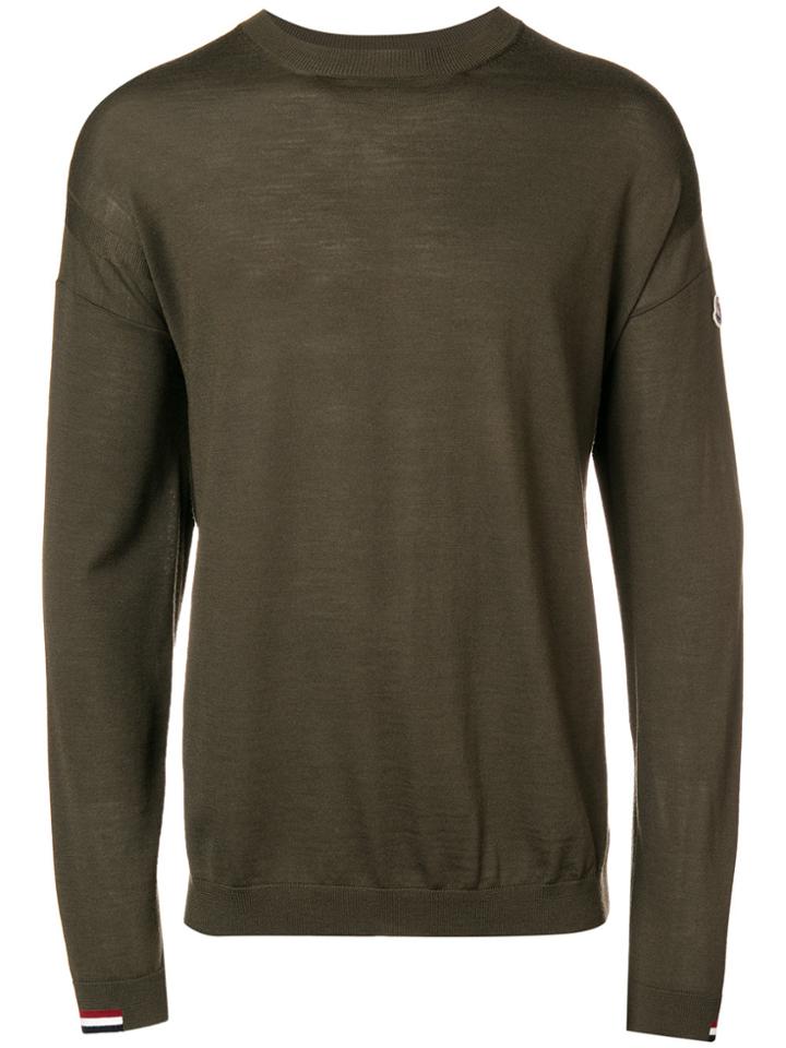 Moncler Round Neck Jumper - Green