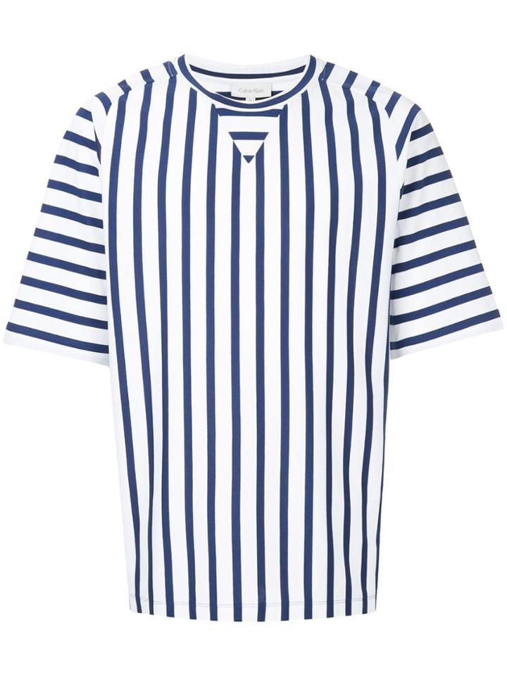 Ck Calvin Klein Basque Stripe Printed T-shirt - Blue