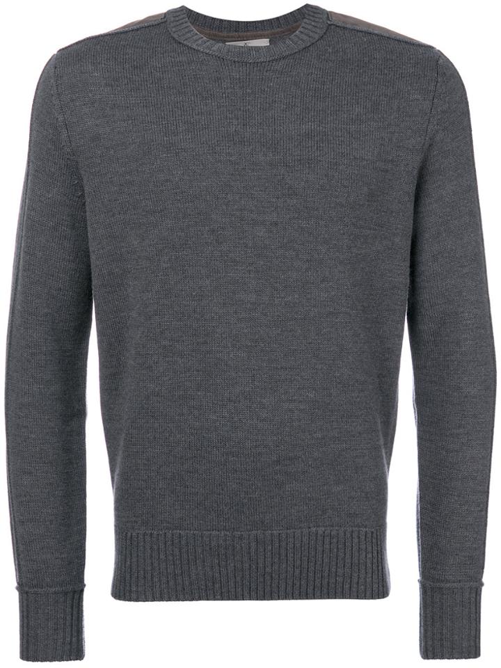 Canali Shoulder Patch Jumper - Grey