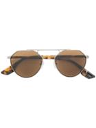 Mcq By Alexander Mcqueen Eyewear Round Aviator Sunglasses - Metallic