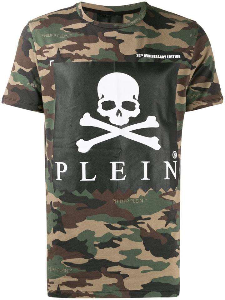 Philipp Plein Statement Camouflage Print T-shirt - Green