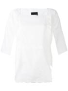 Erika Cavallini - Embroidered Blouse - Women - Cotton - S, White, Cotton