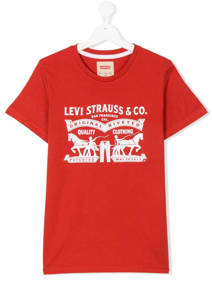 Levi's Kids Teen Printed Logo T-shirt - Red