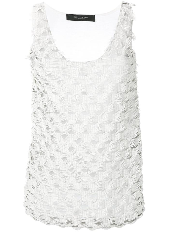 Federica Tosi Textured Tank - White