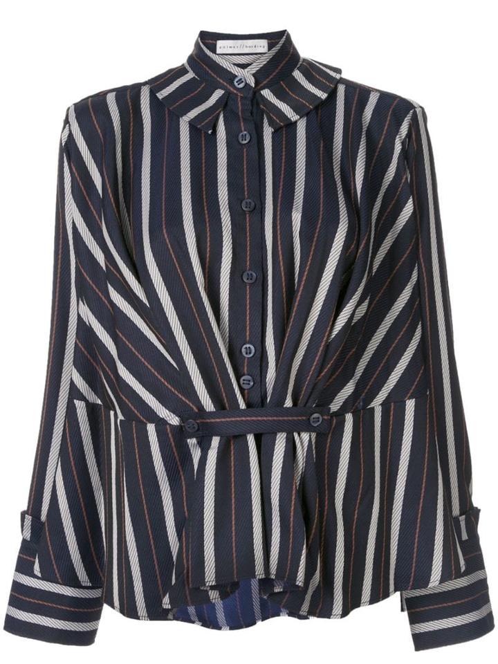 Palmer / Harding Striped Rise Shirt - Blue