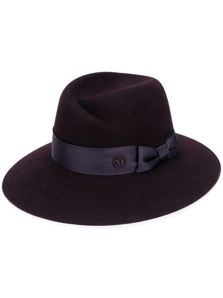 Maison Michel Virginie Fedora Hat - Purple
