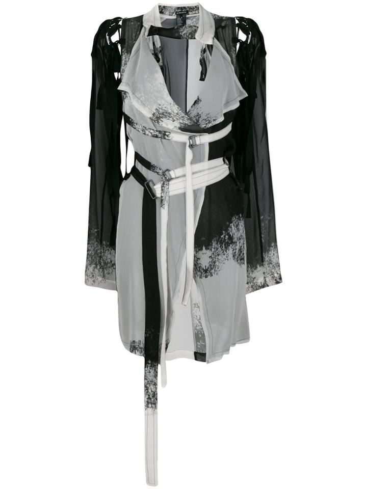Ann Demeulemeester Abstract Wrap Dress - White