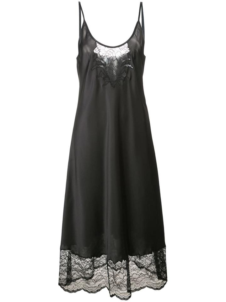 Paco Rabanne Spaghetti Straps Midi Dress - Black
