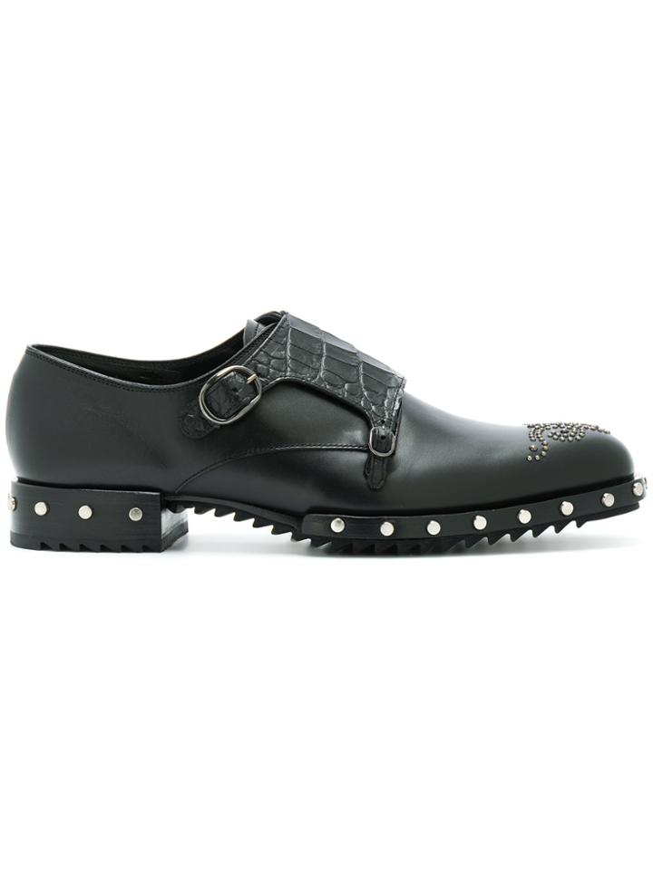 Ermanno Scervino Studded Monk Shoes - Black