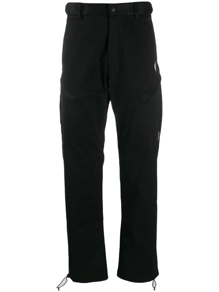 Marcelo Burlon County Of Milan Cross Zipped Trousers - Black