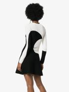 Valentino Luna Intarsia Flared Mini Dress - Black