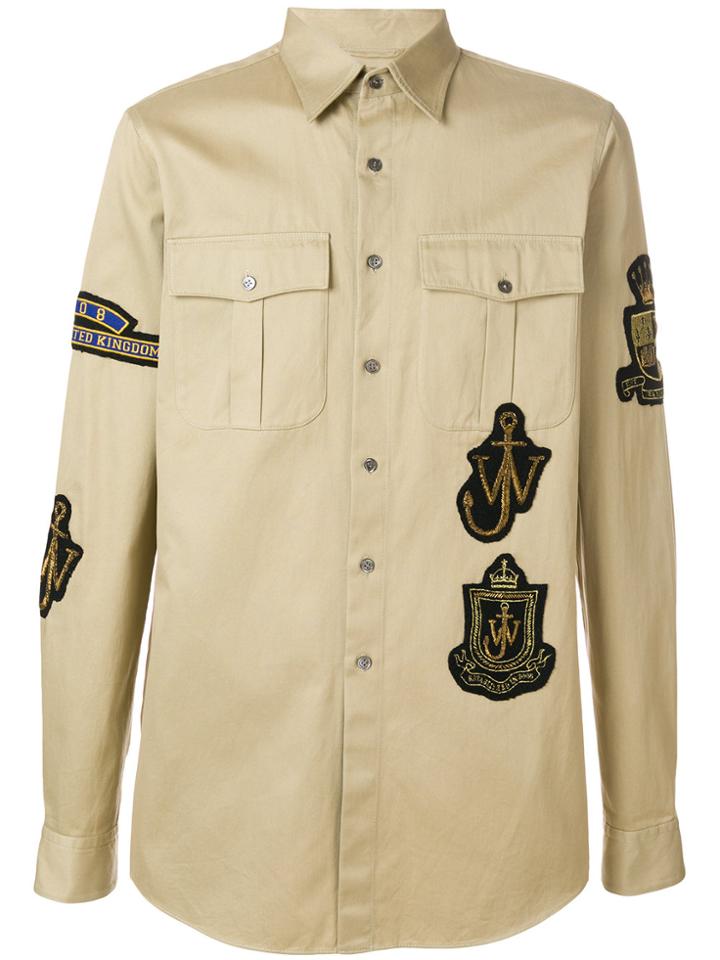 Jw Anderson Multi-patch Shirt - Brown