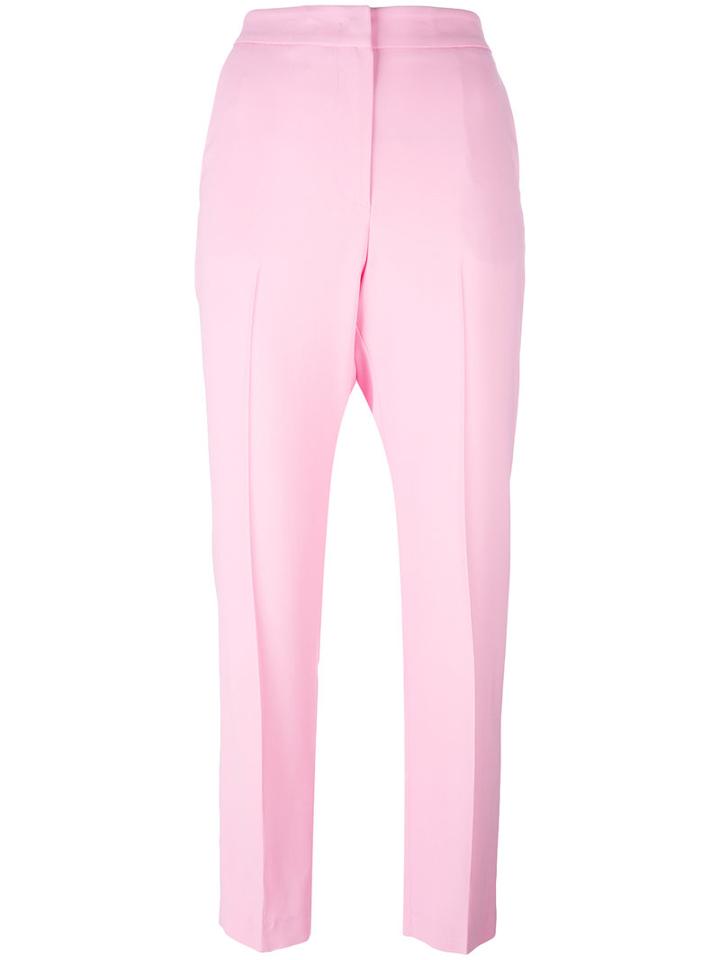Msgm Tailored Cropped Trousers, Women's, Size: 42, Pink/purple, Acetate/viscose/meryl