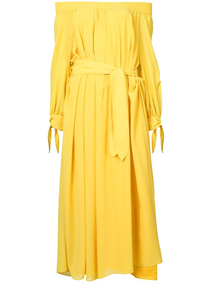 Derek Lam Off The Shoulder Full Dress - Yellow & Orange