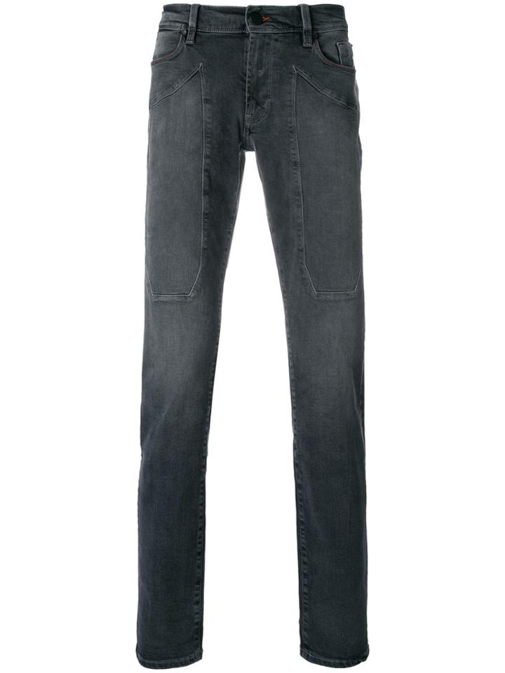 Jeckerson Stitch Detailed Skinny Jeans - Grey