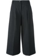 Twin-set Flared Cropped Trousers, Women's, Size: Medium, Grey, Polyester/spandex/elastane/wool