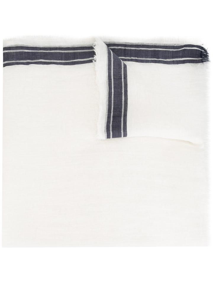 Faliero Sarti - Sailor Scarf - Women - Cotton/linen/flax - One Size, White, Cotton/linen/flax
