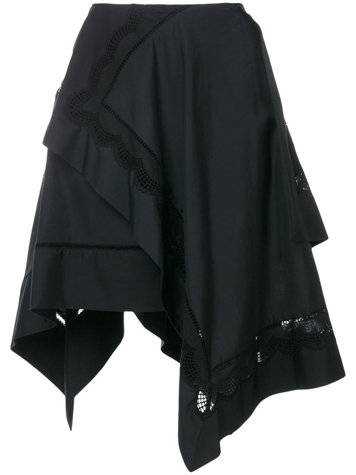 3.1 Phillip Lim Flared Asymmetric Skirt - Black