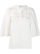 Coach Lace Trim Blouse - White