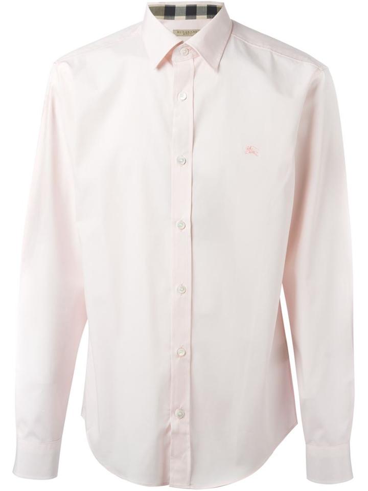 Burberry Brit Classic Shirt, Men's, Size: S, Pink/purple, Cotton/spandex/elastane