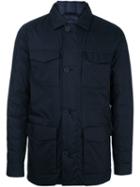 Z Zegna Pocketed Padded Jacket, Men's, Size: Small, Blue, Cotton/polyamide/feather Down