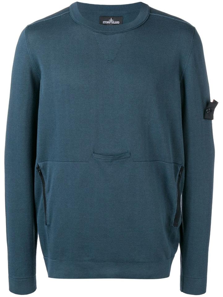 Stone Island Shadow Project Zipped Pocket Sweater - Blue