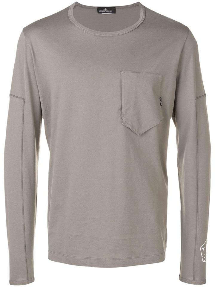 Stone Island Shadow Project Printed Long Sleeved T-shirt - Grey