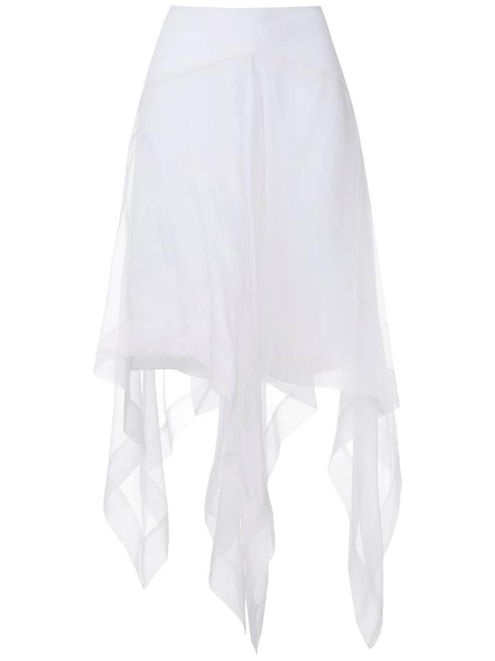 Uma Raquel Davidowicz Mentor Silk Midi Skirt - White