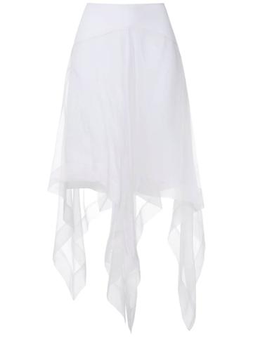 Uma Raquel Davidowicz Mentor Silk Midi Skirt - White
