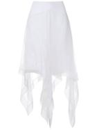 Uma Raquel Davidowicz Mentor Silk Midi Skirt - White