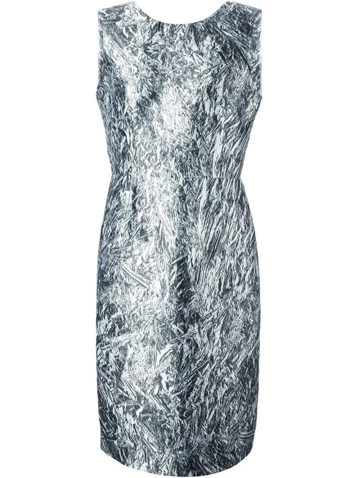 Mcq Alexander Mcqueen Foil Print Dress