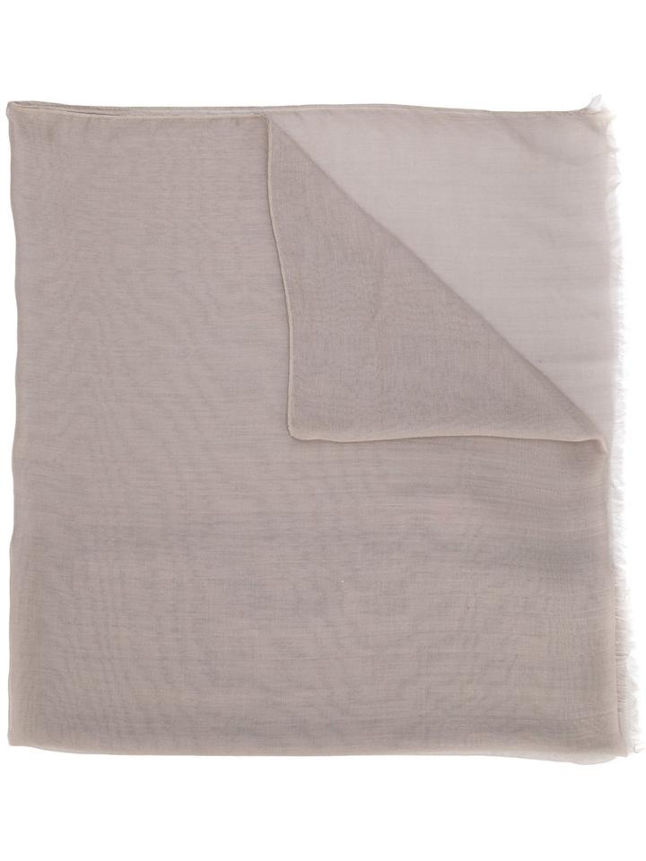Cruciani Frayed Edge Scarf, Women's, Nude/neutrals, Silk/modal
