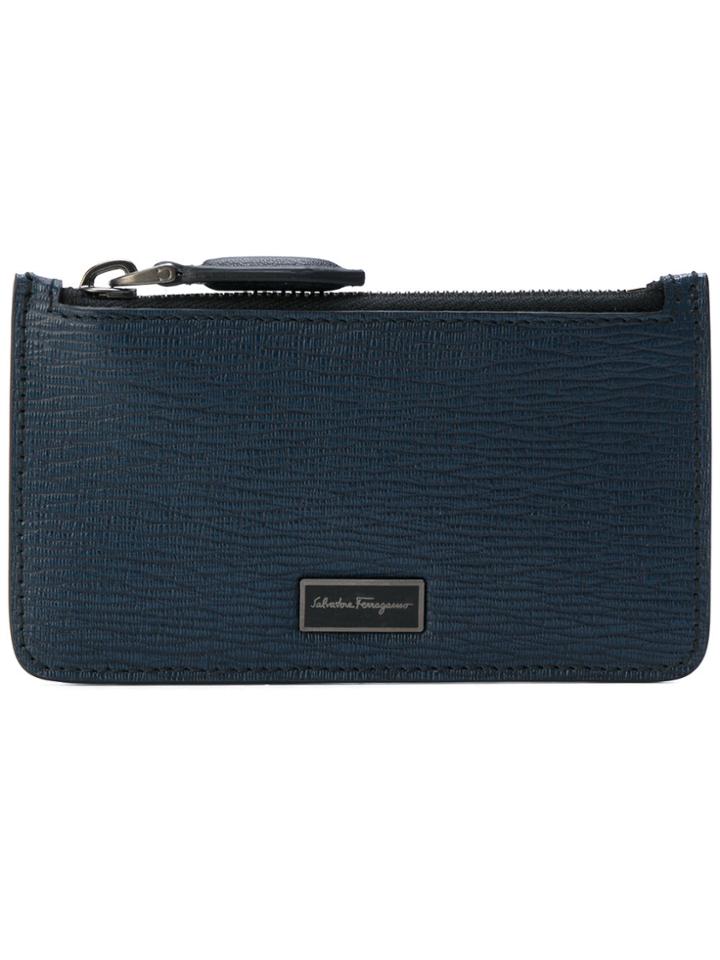 Salvatore Ferragamo Zipped Card Folder - Blue