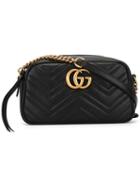 Gucci Quilted Crossbody Bag, Women's, Black, Calf Leather