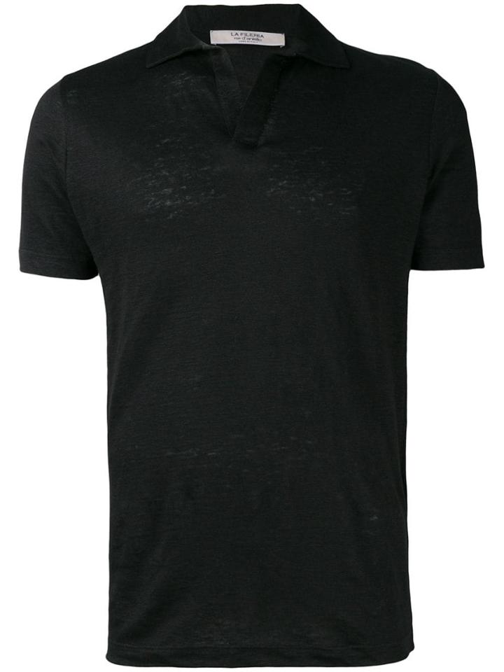 La Fileria For D'aniello Slim Fit Polo Shirt - Black