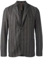 Eleventy Striped Blazer, Men's, Size: 52, Brown, Polyamide/wool