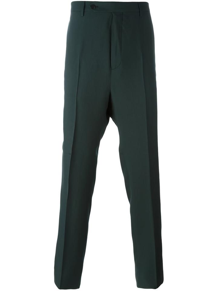 Lanvin Low Crotch Trouser, Men's, Size: 50, Green, Polyamide/viscose/wool