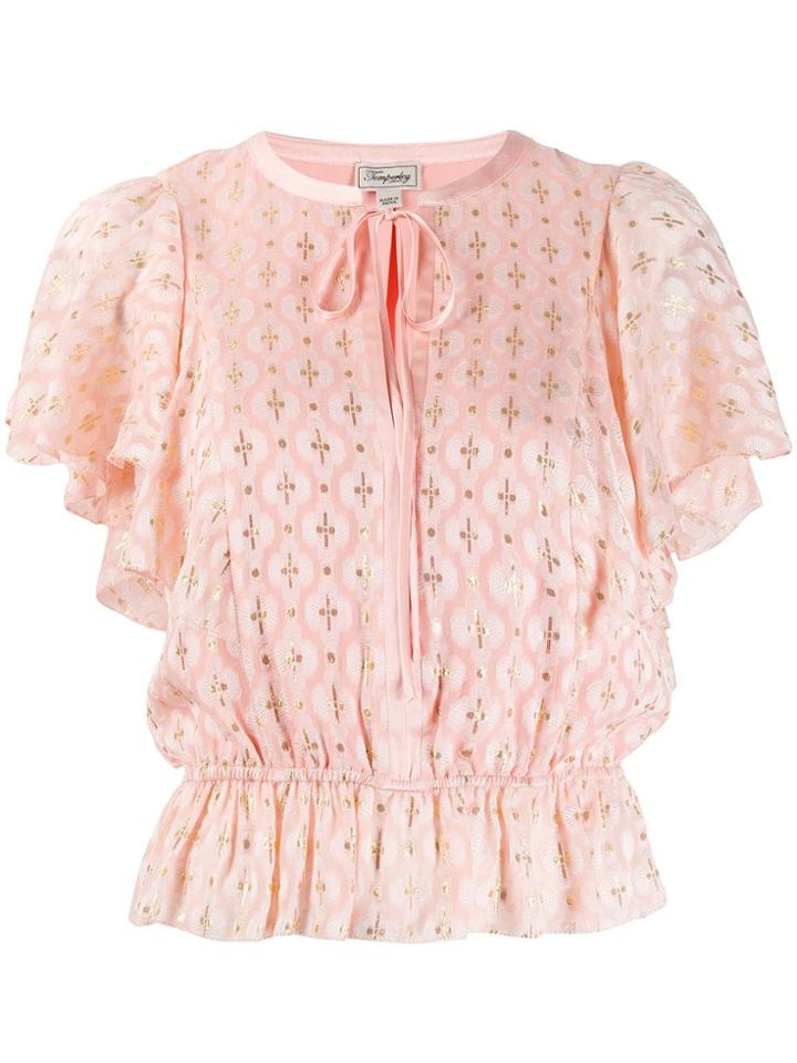 Temperley London Suki Front-tie Blouse - Pink