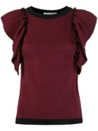 Philosophy Di Lorenzo Serafini Striped Knitted Top - Red