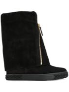 Casadei Zip-embellished Chaucer Boots - Black