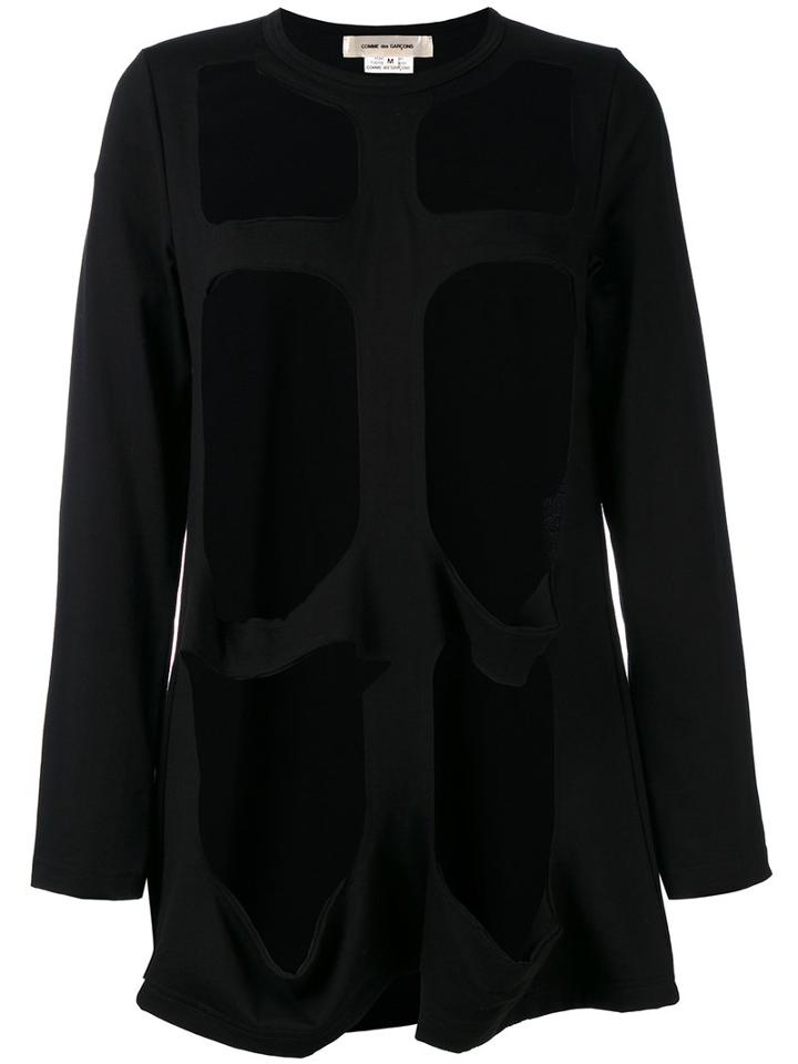 Comme Des Garçons - Cut-out Sweatshirt - Women - Cotton - M, Black, Cotton