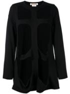 Comme Des Garçons - Cut-out Sweatshirt - Women - Cotton - M, Black, Cotton